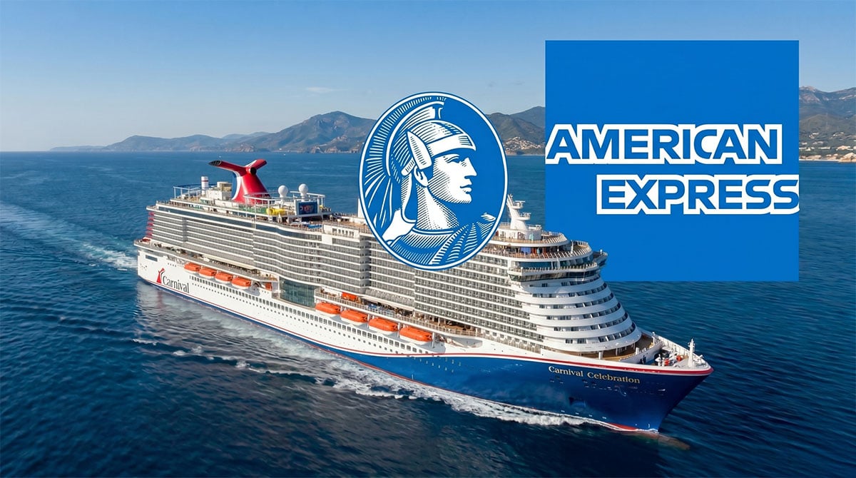 Carnival ship wtih Amex Logo