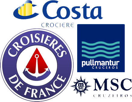various cruise line logos from other countries